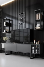 Hanah Home Chrome Line - Antracita, Negro